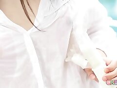Yui's Sensual Tease with Vibrator