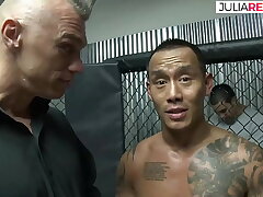 Cage Fight Victory: Stunning Ebony's Intense Fucking