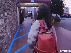 Asian Teen Babe Takes on a Blowjob Challenge
