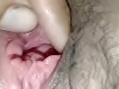 Fucking Beautiful White Clitoris