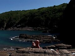 Beachside Double Penetration Thrill with Hot Asian Babe